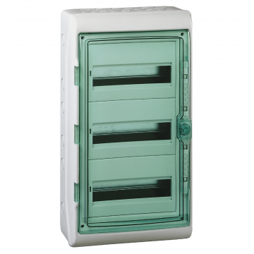 Schneider Electric kaedra/mureva waterdichte zekeringkast met din-rail 3-rijen 36 modules (13985)