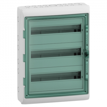 Schneider Electric kaedra/mureva waterdichte zekeringkast met din-rail 3-rijen 54 modules (13986)