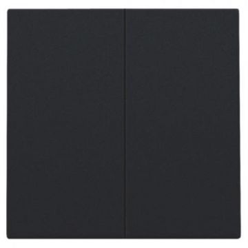 Niko centraalplaat voor dubbele elektronische schakelaar of drukknop - Pure Steel Black (161-31004)