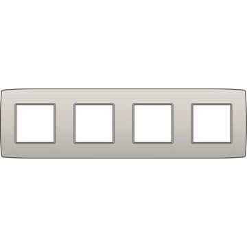 Niko viervoudige afdekplaat 71mm centerafstand - Original Light Grey (102-76400)