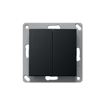 Gira EnOcean draadloze wandzender 2-voudig - system 55 zwart mat (2422005)