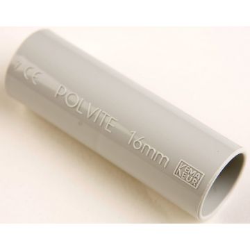 PIPELIFE sok installatiebuis 16mm PVC - Halovolt lichtgrijs per 50 stuks (1196900439)