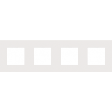 Niko afdekplaat 4 horizontaal/verticaal - 71mm centerafstand - Pure Steel White (154-76400)