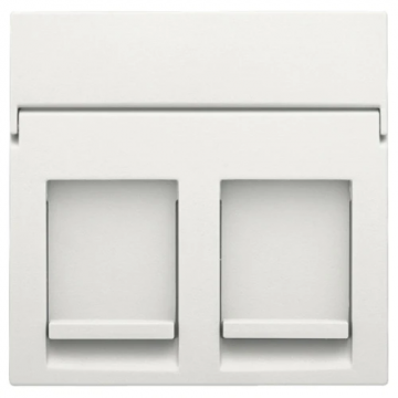 Niko centraalplaat data 2x RJ45 white (101-65200)