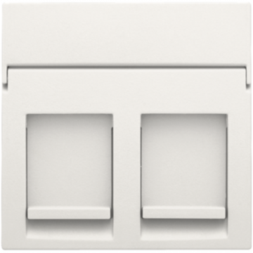Niko centraalplaat voor tweevoudige UTP/STP data contactdoos- Original White / Intense White / Pure Liquid Snow White (101-65200)