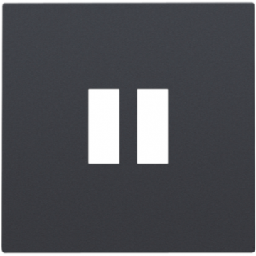 Niko centraalplaat voor dubbele USB-A-lader - Intense Antraciet (122-68001)