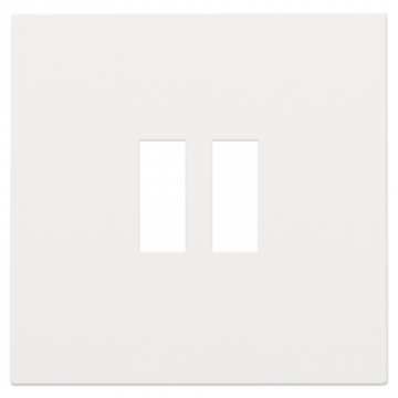 Niko centraalplaat voor dubbele USB-A-lader - Pure Steel White (154-68001)
