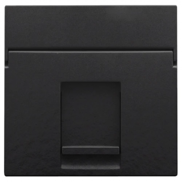 Niko centraalplaat data 1x RJ45 piano black coated (200-65100)