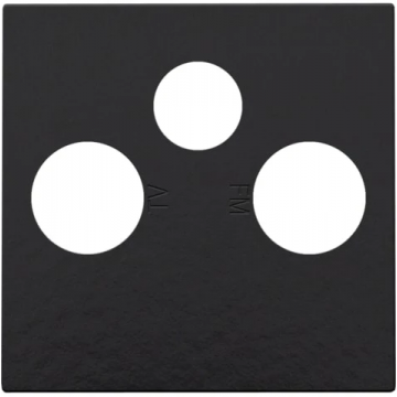 Niko centraalplaat coaxaansluitingen TV/FM/SAT (200-69551)