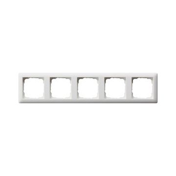 Gira afdekplaat stopcontact 5-voudig - standaard 55 zuiver wit mat (021504)