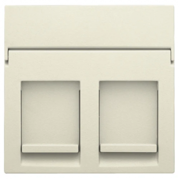 Niko centraalplaat data 2x RJ45 cream (100-65200)