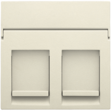 Niko centraalplaat voor tweevoudige UTP/STP data contactdoos - Original Cream (100-65200)