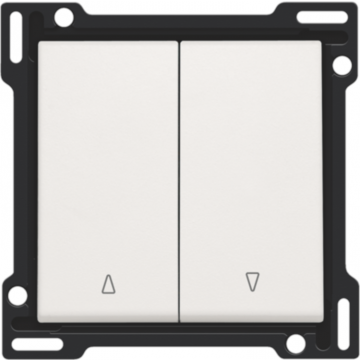 Niko centraalplaat voor tweevoudige rolluikdrukknop - Original White (101-65914)