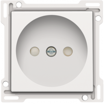 Niko centraalplaat voor stopcontact zonder aarding met kinderveiligheid inbouwdiepte 21mm - Original White (101-66501)