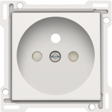 Niko centraalplaat voor stopcontact met penaarde en kinderveiligheid inbouwdiepte 28,5mm - Original White (101-66601)