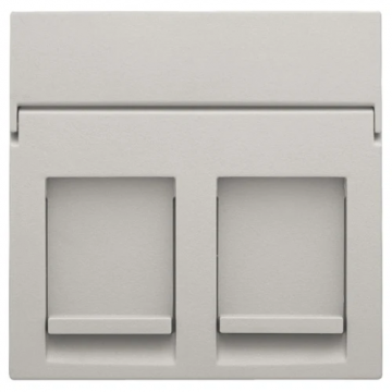 Niko centraalplaat data 2x RJ45 light grey (102-65200)