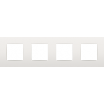 Niko viervoudige afdekplaat 71mm centerafstand - Intense White (120-76400)