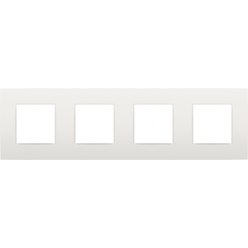 Niko afdekplaat 4 horizontaal/verticaal - 71mm centerafstand - Intense White (120-76400)