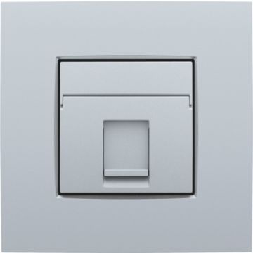 Niko centraalplaat voor enkelvoudige UTP/STP data contactdoos - Intense Sterling (121-65100)