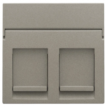 Niko centraalplaat data 2x RJ45 bronze coated (123-65200)