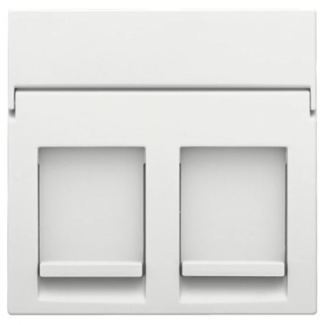 Niko centraalplaat data 2x RJ45 white coated (154-65200)