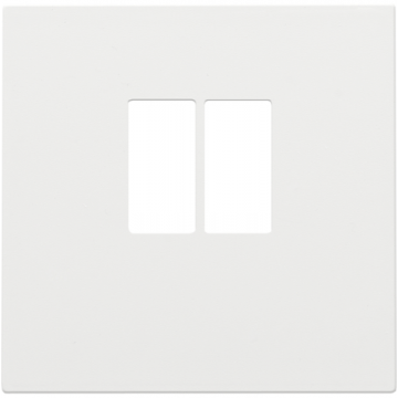 Niko centraalplaat voor enkelvoudige luidsprekeraansluiting - Pure Steel White (154-69801)