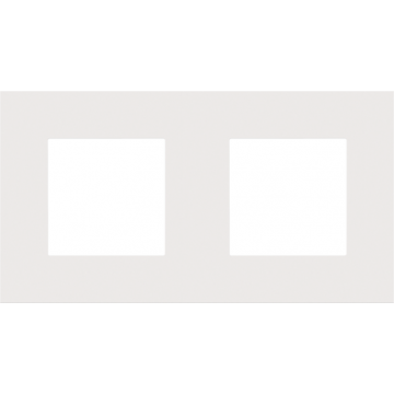 Niko afdekplaat dubbel horizontaal/verticaal - 71mm centerafstand - Pure Steel White (154-76800)