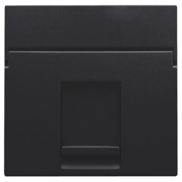 Niko centraalplaat data 1x RJ45 black coated (161-65100)
