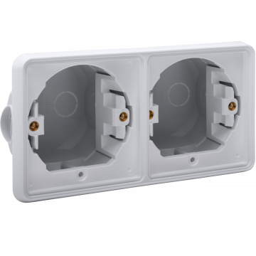 Niko Hydro waterdicht inbouwdoos tweevoudig verticaal - grijs (700-74000)
