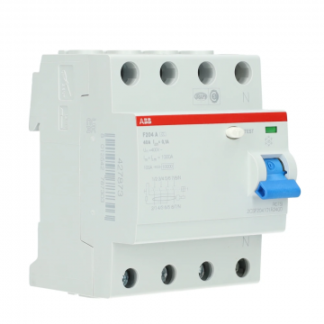 ABB Vynckier aardlekschakelaar 4-polig 40A 100mA - type A (F204 A-40/0.1)