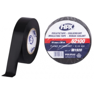 HPX isolatietape 19mm x 20 meter zwart (IB1920)