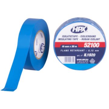 HPX isolatietape VDE PVC 19mm x 20 meter blauw (IL1920)