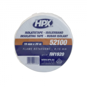 HPX isolatietape 19mm x 20 meter wit (IW1920)
