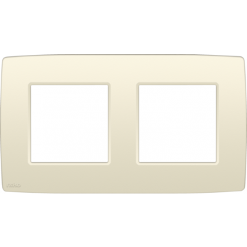 Niko tweevoudige afdekplaat 71mm centerafstand - Original Cream (100-76800)
