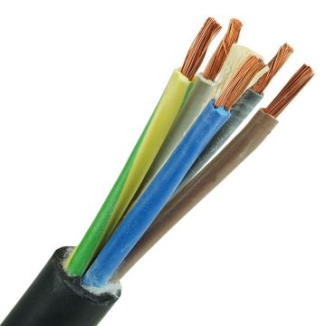 Neopreen kabel H07RNF 5x6 per meter