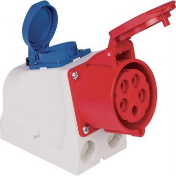 Kopp CEE combi-stopcontact 5-polig 400V 6h 16A IP44 (100400005)