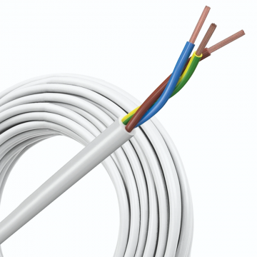 Helukabel VTMB (H05VV-F) kabel 3x2.5mm2 wit per rol 100 meter