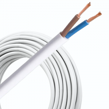 Helukabel VMVL (H05VV-F) kabel 2x1.5mm2 wit per rol 100 meter