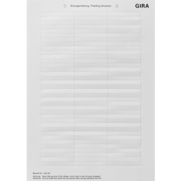 Gira tekstlabels 54,5 x 7 mm Accessoires