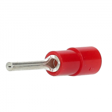 Intercable Q-serie DIN geïsoleerde stiftkabelschoen 0,5-1 mm² vertind - rood per 100 stuks (ICIQ1ST)