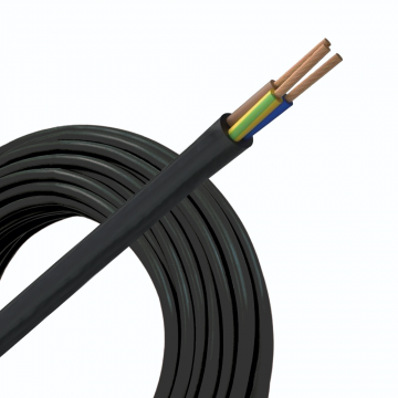 Helukabel VMVL (H05VV-F) kabel 3x0.75mm2 zwart per rol 100 meter