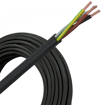 Helukabel VMVL (H05VV-F) kabel 4x0.75mm2 zwart per rol 100 meter