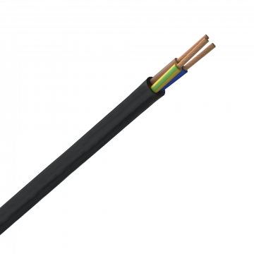 Helukabel VTMB (H05VV-F) kabel 3x0.75 mm2 zwart per meter