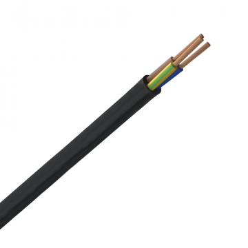 Helukabel VMVL (H05VV-F) kabel 3x0.75 mm2 zwart per meter