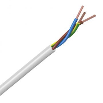 Helukabel VMVL (H05VV-F) kabel 3x2.5mm2 wit per meter