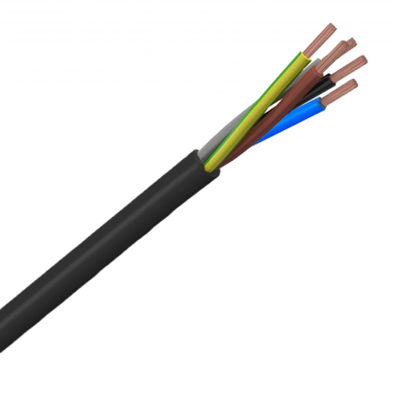 Helukabel VTMB (H05VV-F) kabel 5x0.75mm2 zwart per meter