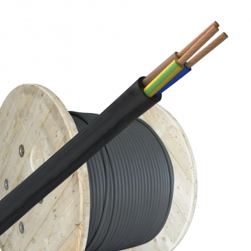 Helukabel VMVL (H05VV-F) kabel 3x1.5mm2 zwart per rol 500 meter