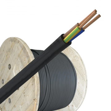 Helukabel VTMB (H05VV-F) kabel 3x1.5mm2 zwart per haspel 500 meter