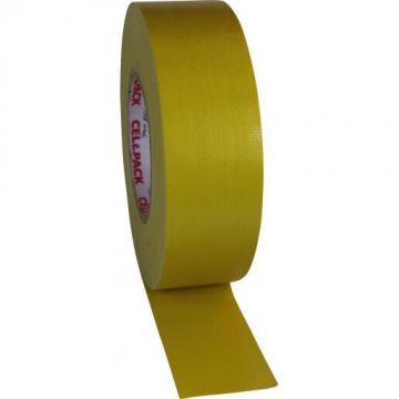 Cellpack premio duct tape vezelversterkt 50mm x 50 meter geel (364873)