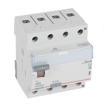 Legrand differentieelschakelaar TX³ 4-polig 40A 30mA Type A - 4 modules (411932)